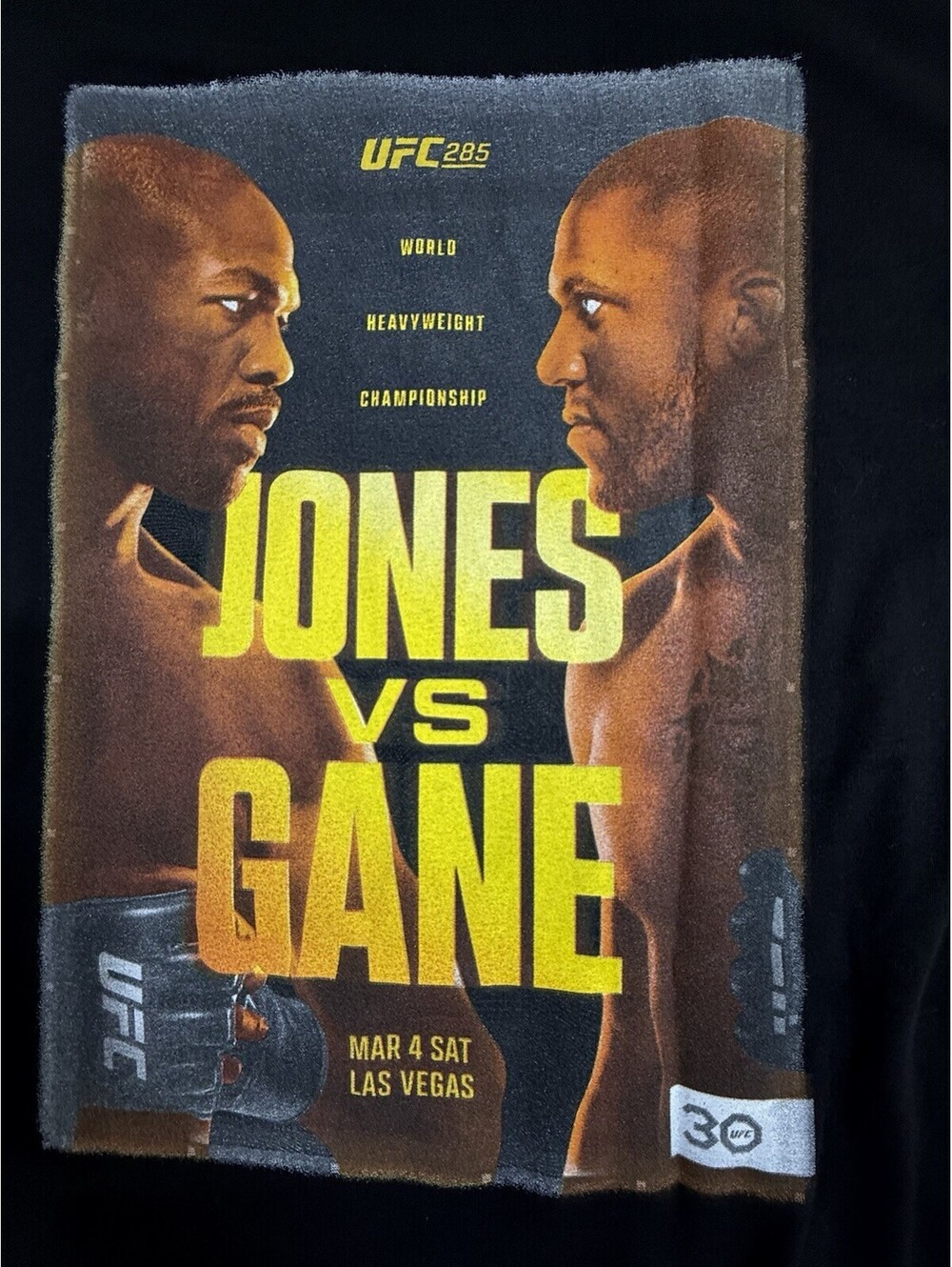 Official UFC 285 Jones vs Gane black t-shirt NWT $45 Size L Event Only - Picture 4 of 4